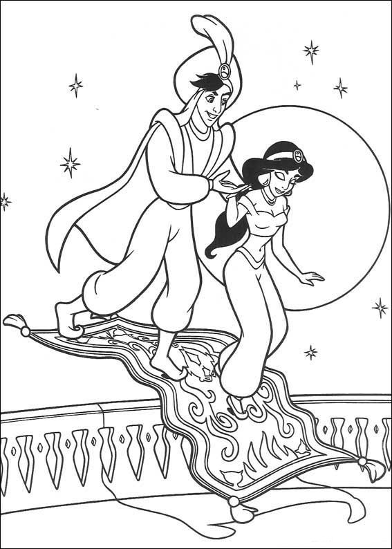 Kidsnfun.de 60 Ausmalbilder von Aladdin