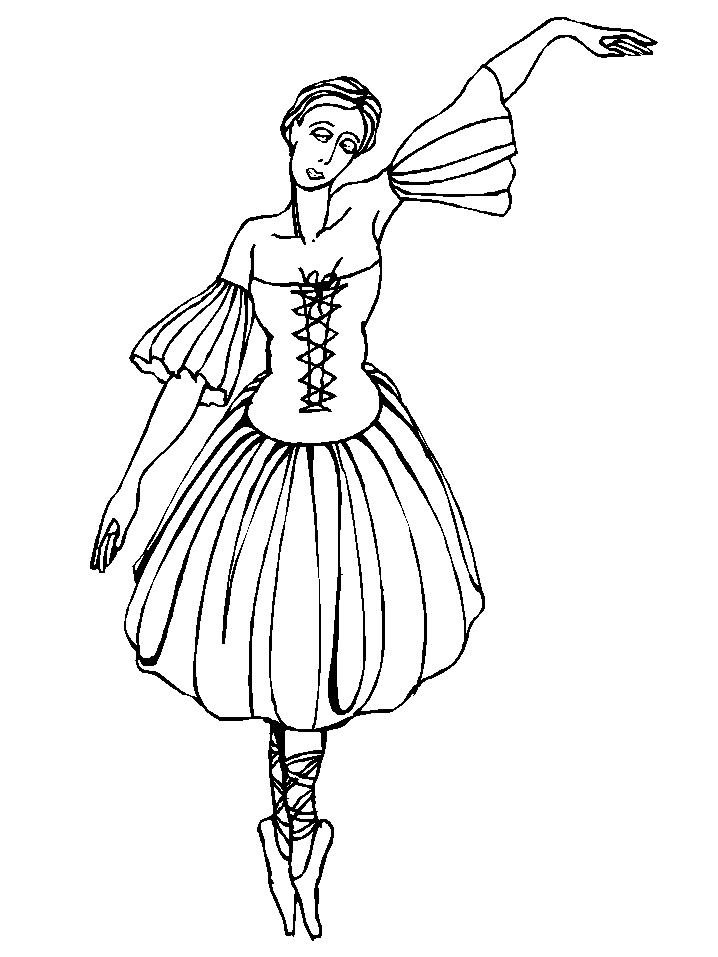 Coloriage Ballerine Danseuse Dessin Danseuse à Imprimer