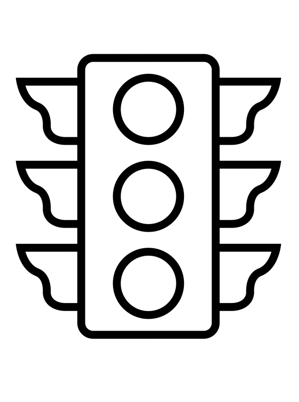 Malvorlage Ampel Sicherheit Straßenverkehr