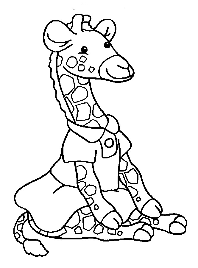 kidsnfunde  malvorlage giraffe giraffe