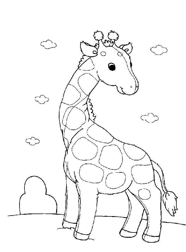 kidsnfunde  malvorlage giraffe giraffe