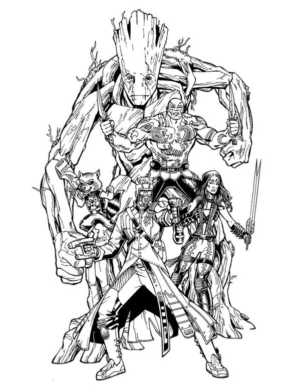 Kidsnfun.de 40 Ausmalbilder von Guardians of the Galaxy