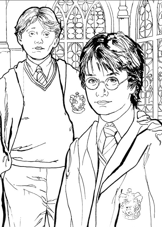 Kidsnfun.de 28 Ausmalbilder von Harry Potter 2