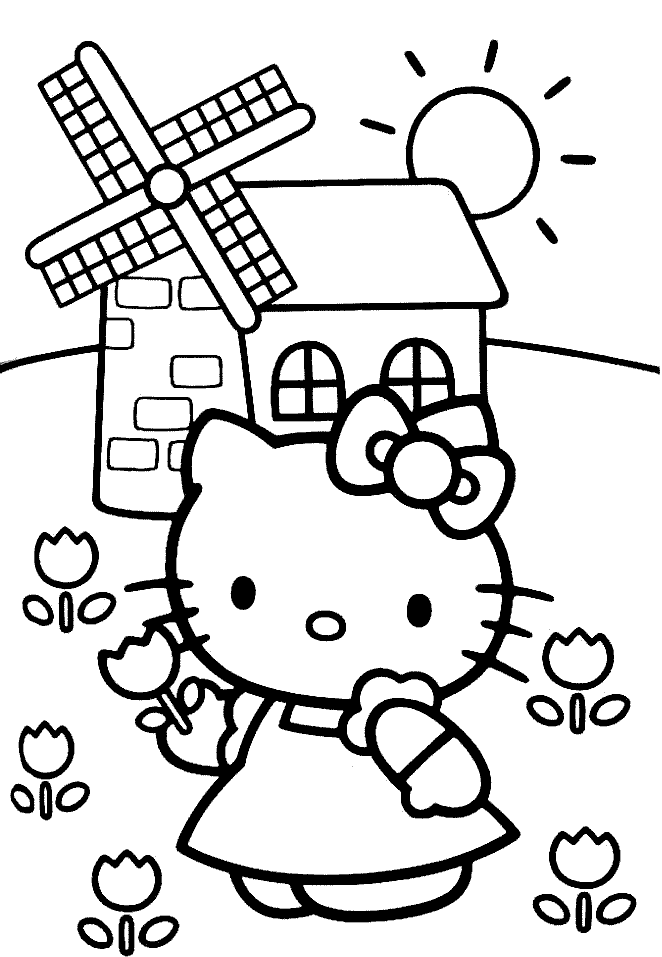 Kidsnfun.de 54 Ausmalbilder von Hello Kitty