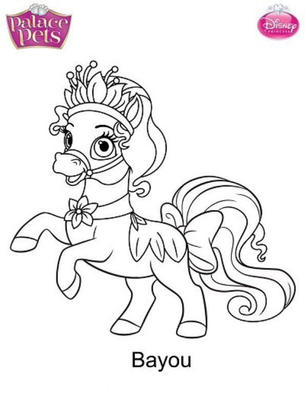 palace pets horses coloring pages - photo #2
