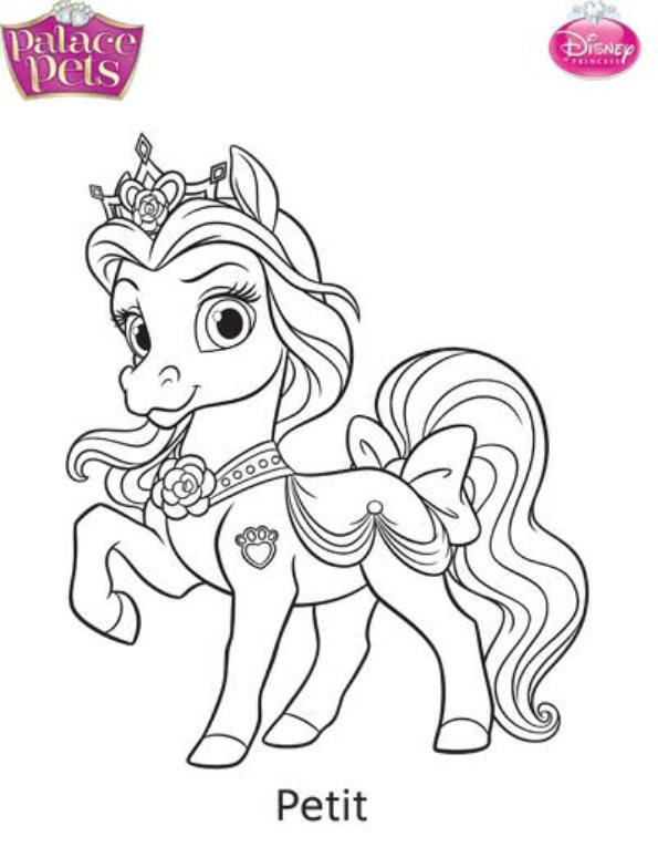 palace pets coloring pages horses flowers - photo #10