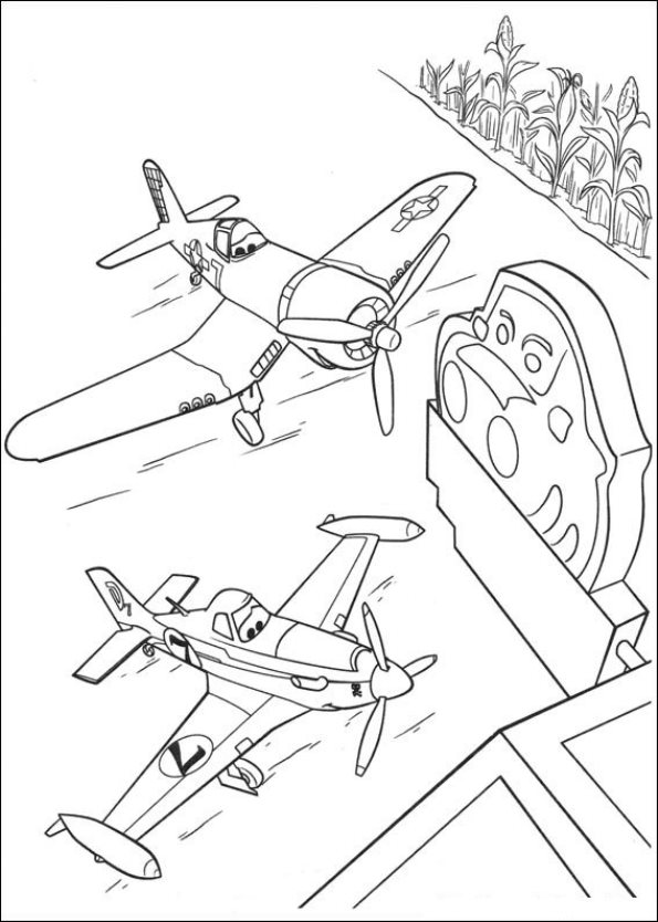 Kidsnfun.de 69 Ausmalbilder von Planes 2