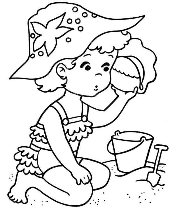 Kidsnfun.de 22 Ausmalbilder von Strand