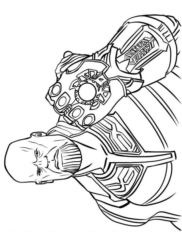 Kidsnfun.de Malvorlage Thanos Thanos