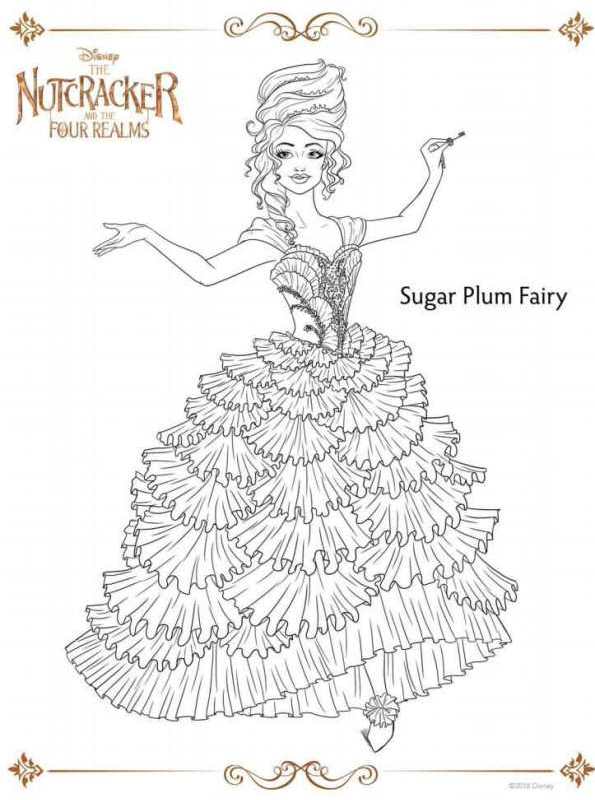 kidsnfunde  malvorlage der nussknacker sugar plum fairy