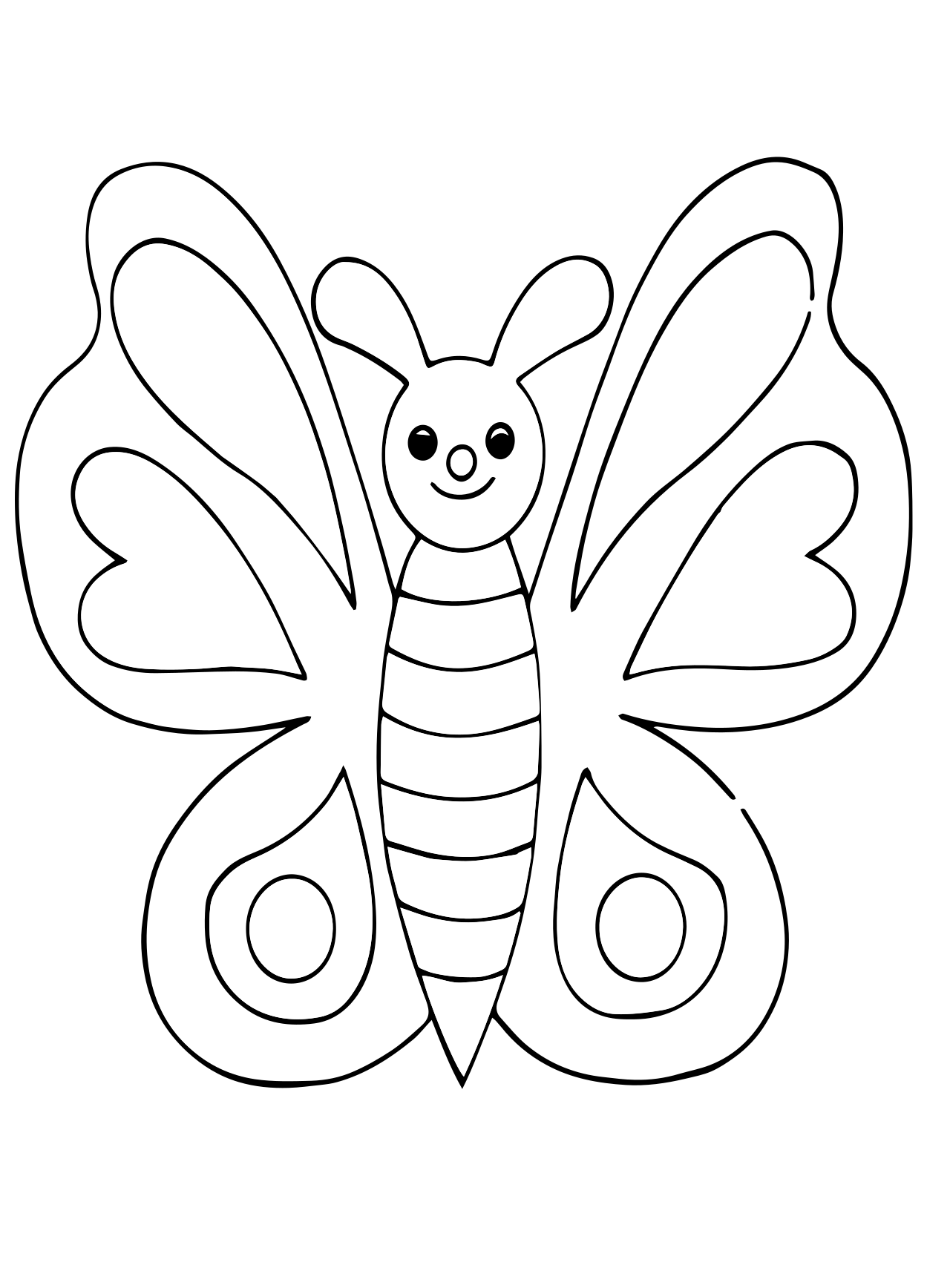 Malvorlage schmetterling seitlich information