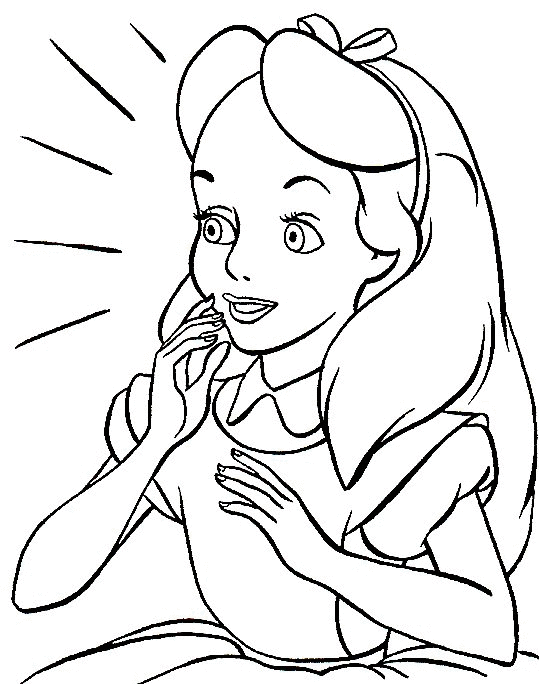 Kidsnfun.de Malvorlage Alice im Wunderland Alice im Wunderland