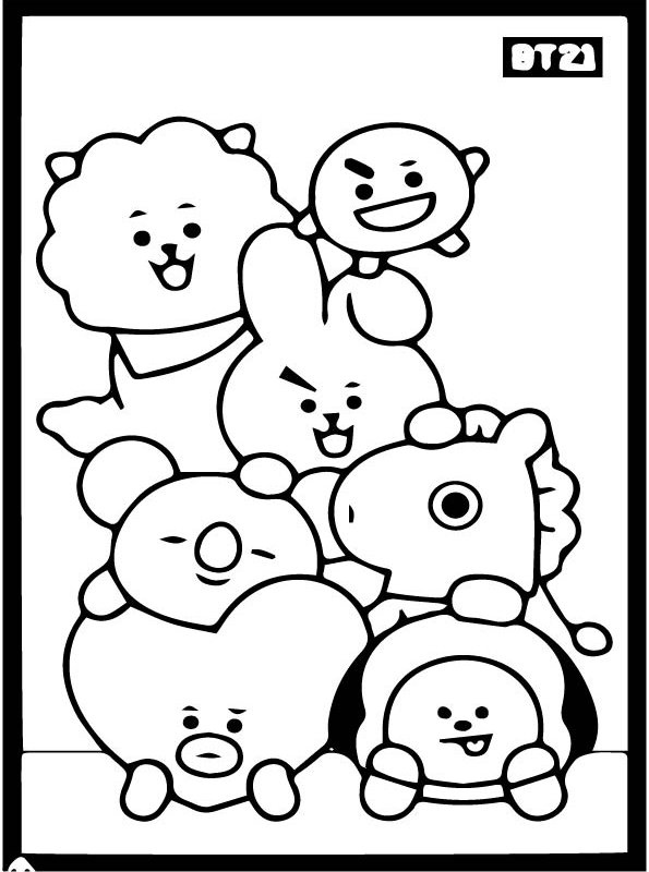 Download Kids-n-fun.de | Malvorlage BT21 bt21 6