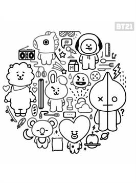 Download Kids-n-fun.de | 17 Ausmalbilder von BT21