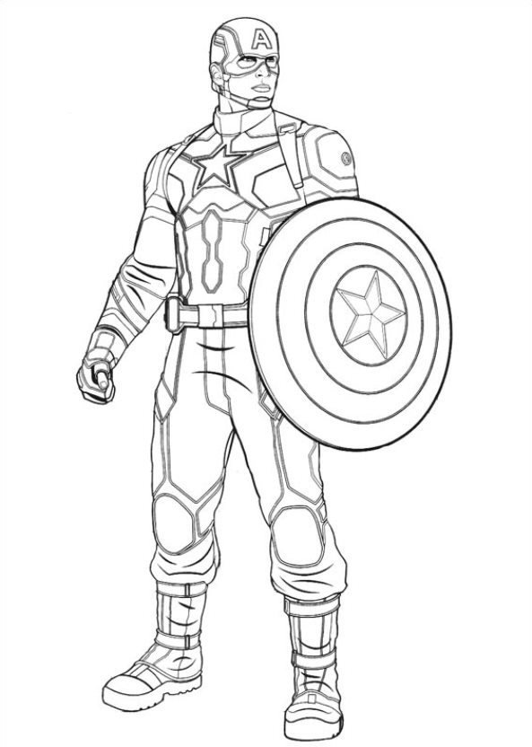 Captain America Schild Malvorlage Coloring And Malvorlagan