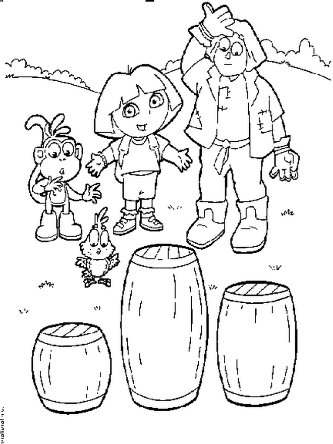 kidsnfunde  malvorlage dora dora