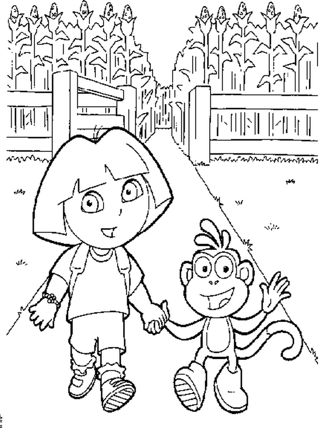 Kidsnfun.de Malvorlage Dora Dora