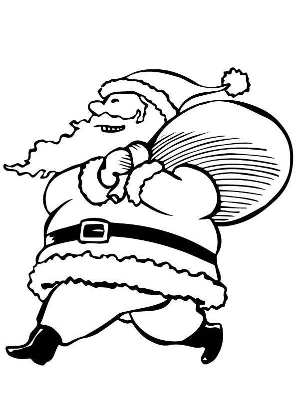 Kidsnfun.de Malvorlage Weihnachten Santa Claus
