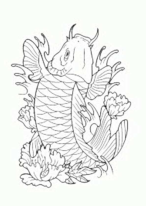 Kidsnfun.de Malvorlage Koi Koi