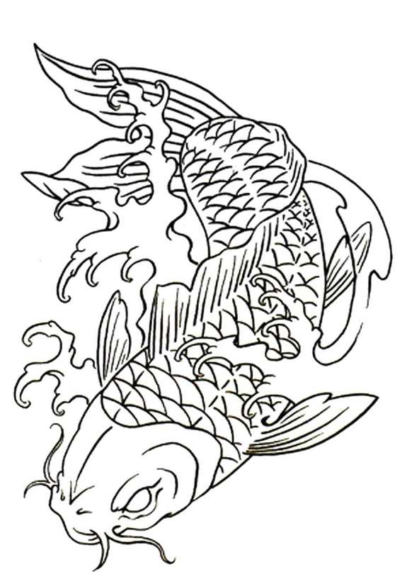 Kidsnfun.de Malvorlage Koi Koi