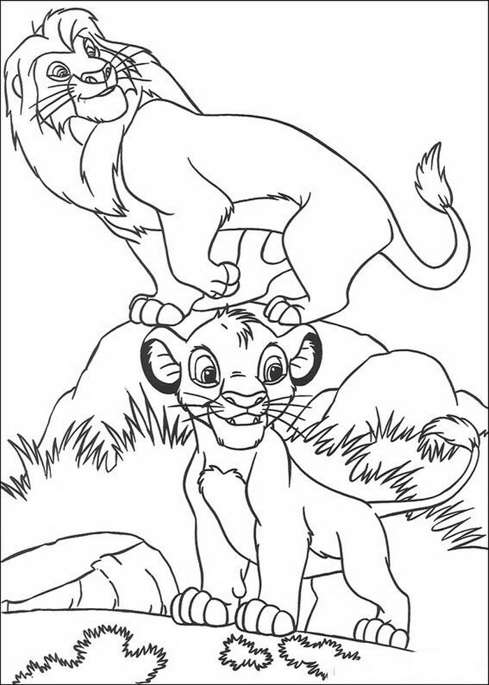 kidsnfunde  malvorlage der könig der löwen der könig