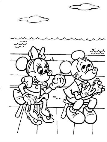 Minnie & Friends Malbuch Walt Disney 17 Ausmalbilder mit Vorlagen