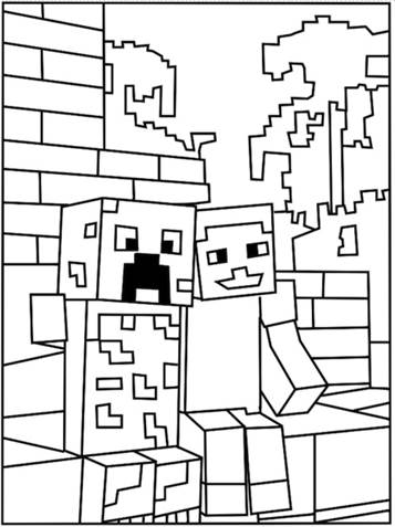 desenhos do minecraft para imprimir e montar  Minecraft ausmalbilder,  Kostenlose ausmalbilder, Ausmalbilder