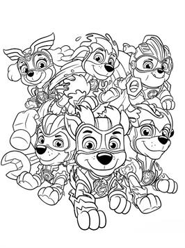 Kids-n-fun.de | 24 Ausmalbilder von Paw Patrol Pups