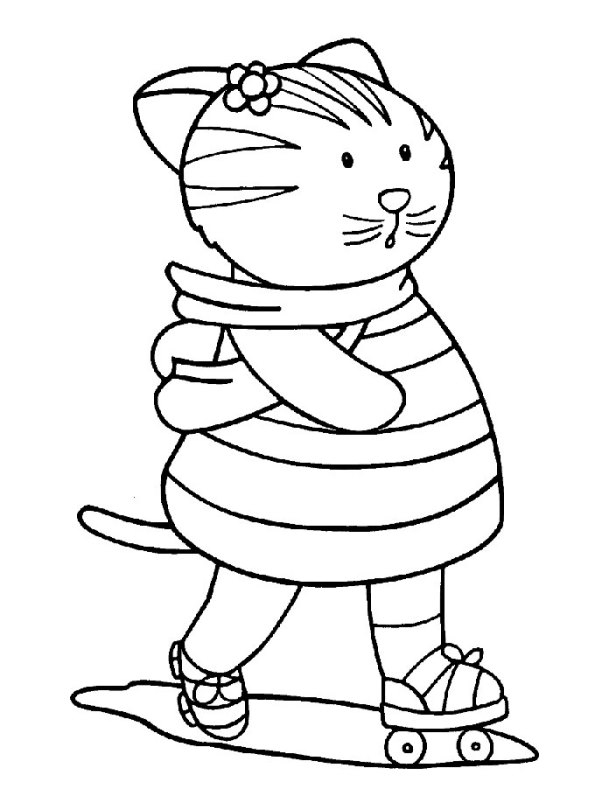 Pusheen Coloring Pages Busy Cooking - Free Printable Coloring Pages