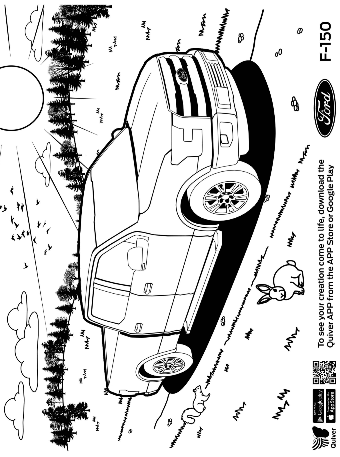 Kids-n-fun.de Malvorlage Quiver Ford F 9 Kids-n-fun.de Malvorlage Quiver Ford F 9