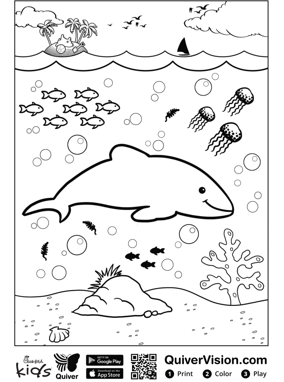 Kids-n-fun.de Malvorlage Quiver Delfin Kids-n-fun.de Malvorlage Quiver Delfin