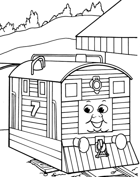 Volle Fahrt voraus ins Farbenparadies: Die Magie der Thomas Lokomotive Holzeisenbahn Ausmalbilder