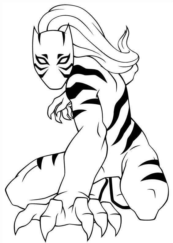 kidsnfunde  malvorlage ultimate spider man white tiger