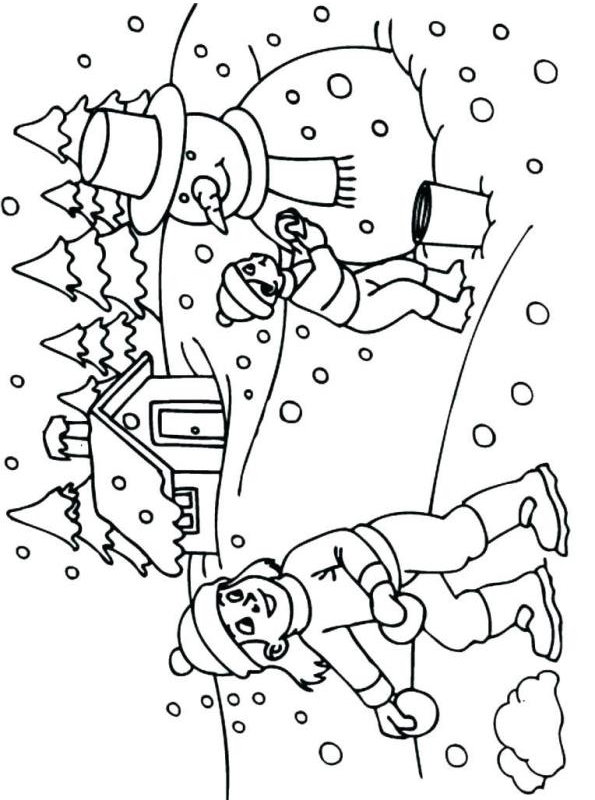Kids-n-fun.de | Malvorlage Winter Winter