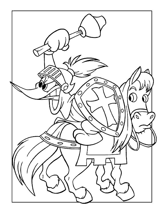 Kidsnfun.de Malvorlage Woody Woodpecker Woody Woodpecker