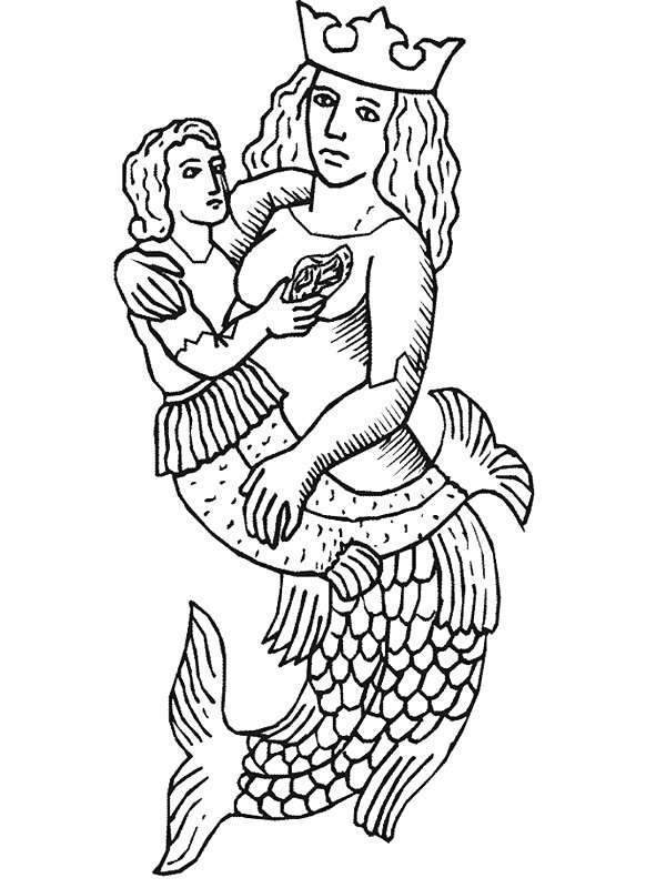 Kidsnfun.de Malvorlage Meerjungfrau Meerjungfrau